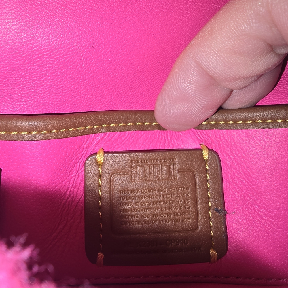 EUC Coach X Lil Nas Tabby 12 Shearling Fuschia Pink - Picture 5 of 15